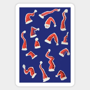 santa hats pattern Sticker